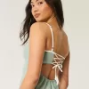 Rückenfreies Midi-Slipkleid aus Leinenmischung Rückenfreies Midi-Slipkleid aus Leinenmischung