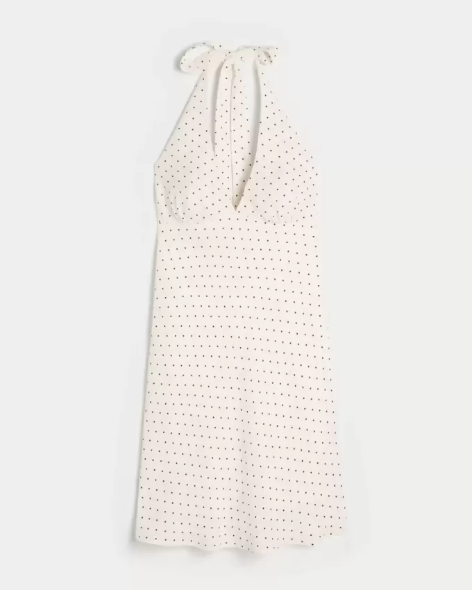 Rückenfreies Neckholderkleid aus Crêpe Rückenfreies Neckholderkleid aus Crêpe