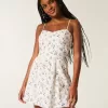 Rückenfreies Skort-Kleid aus Leinenmischung