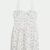 Rückenfreies Skort-Kleid aus Leinenmischung