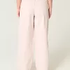 Rosa Super Baggy-Jeans mit niedriger Taille Rosa Super Baggy-Jeans mit niedriger Taille