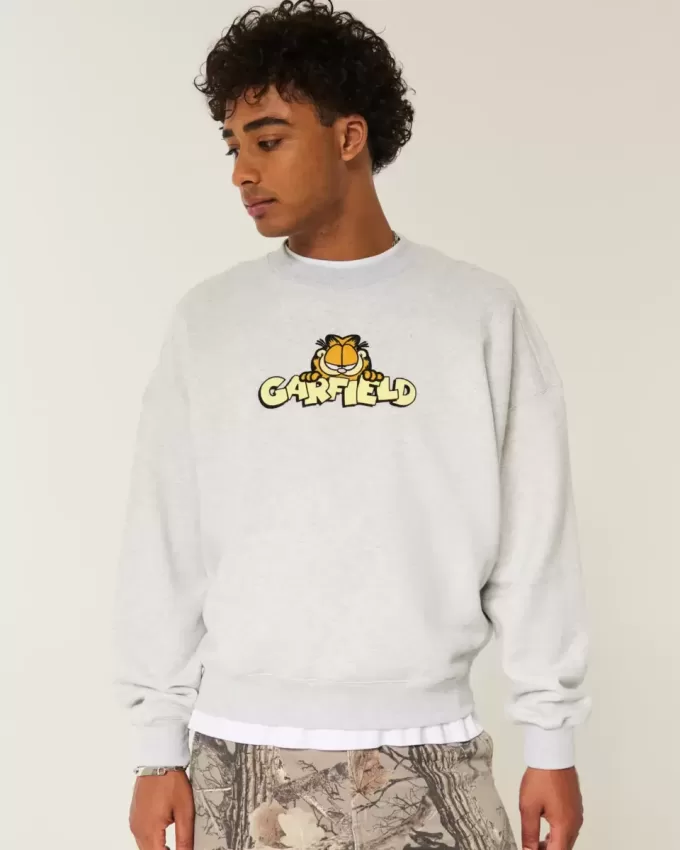 Rundhals-Sweatshirt mit Garfield-Grafik Rundhals-Sweatshirt mit Garfield-Grafik