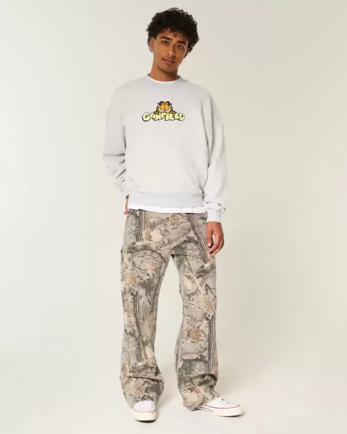 Rundhals-Sweatshirt mit Garfield-Grafik Rundhals-Sweatshirt mit Garfield-Grafik