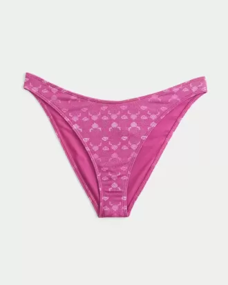 Schimmerndes Cheeky-Bikinihöschen mit hohem Beinausschnitt