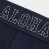 Schlaghose mit Aloha-Grafik und Umschlagbund Schlaghose mit Aloha-Grafik und Umschlagbund