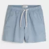 Schlupfshorts aus Leinenmischung bis zur Mitte des Oberschenkels