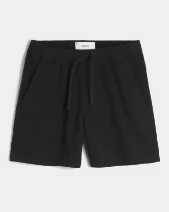 Schlupfshorts aus Leinenmischung bis zur Mitte des Oberschenkels