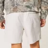 Schlupfshorts aus Leinenmischung bis zur Mitte des Oberschenkels