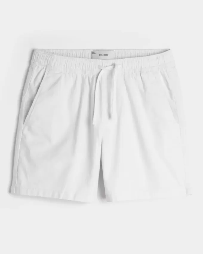 Schlupfshorts aus Leinenmischung bis zur Mitte des Oberschenkels Schlupfshorts aus Leinenmischung bis zur Mitte des Oberschenkels