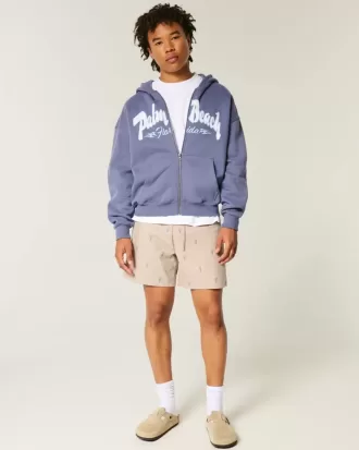 Schlupfshorts mit Hummermuster bis zur Mitte des Oberschenkels