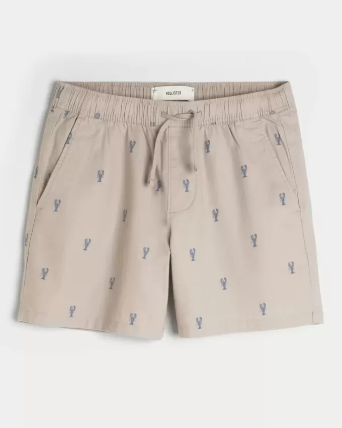 Schlupfshorts mit Hummermuster bis zur Mitte des Oberschenkels Schlupfshorts mit Hummermuster bis zur Mitte des Oberschenkels