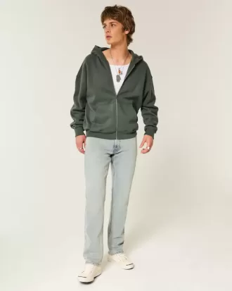 Schmale, gerade Jeans in heller Waschung