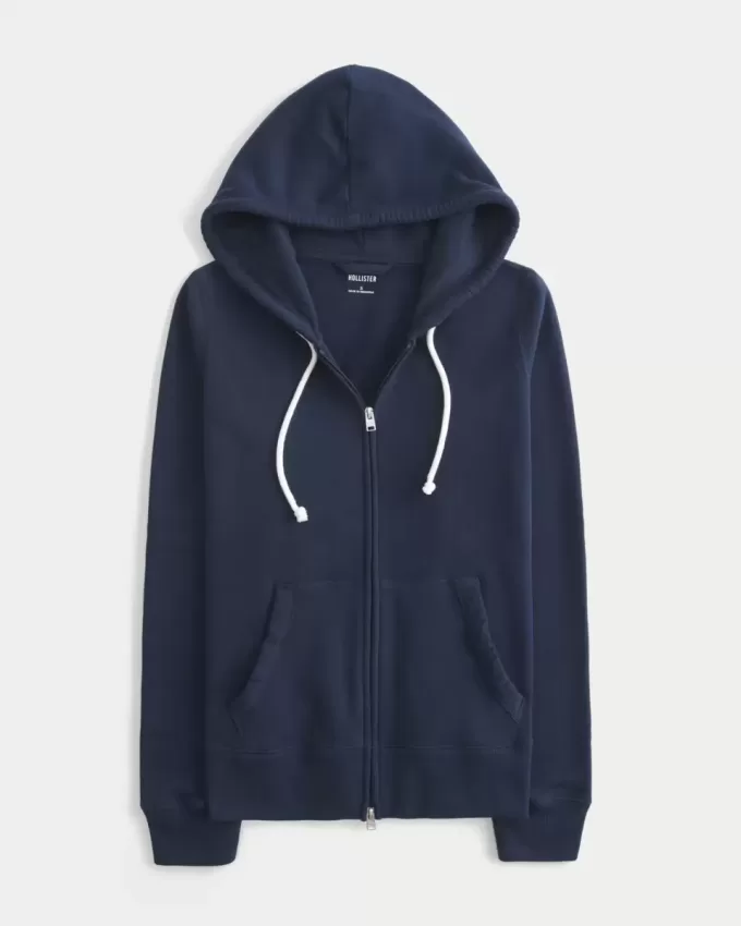 Schmaler Kapuzenpullover mit Reißverschluss Schmaler Kapuzenpullover mit Reißverschluss