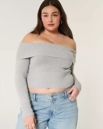 Schulterfreier Pullover