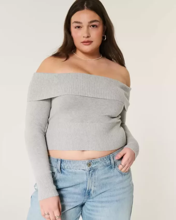 Schulterfreier Pullover