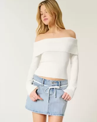 Schulterfreier Pullover