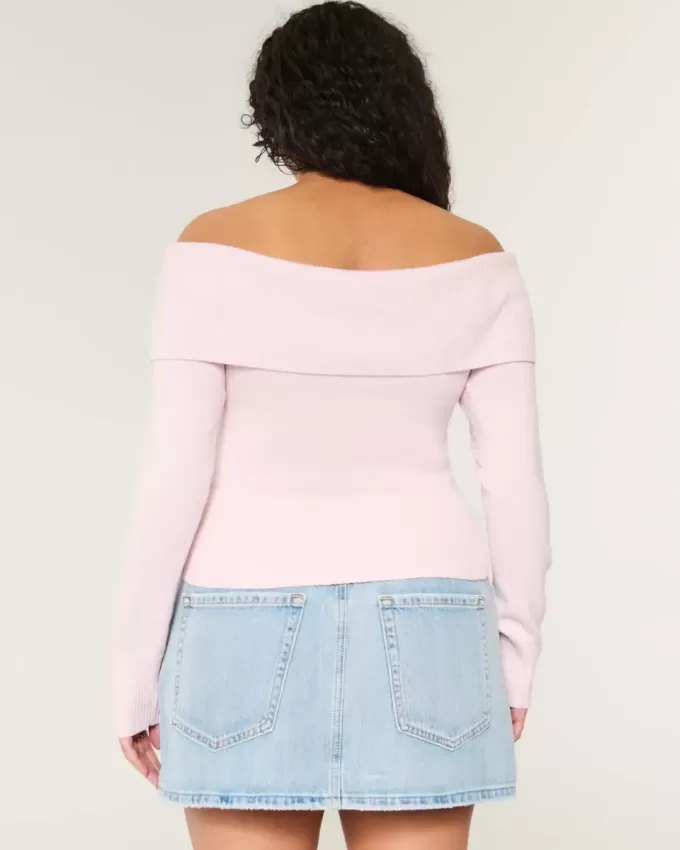 Schulterfreier Pullover Schulterfreier Pullover