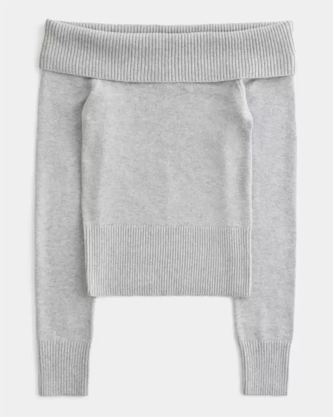 Schulterfreier Pullover Schulterfreier Pullover
