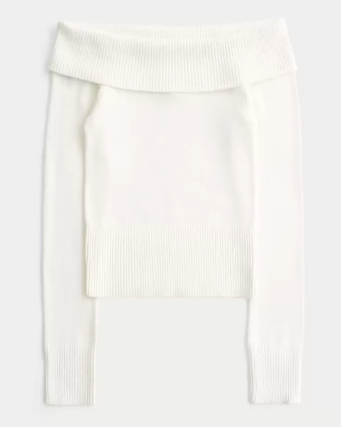 Schulterfreier Pullover Schulterfreier Pullover