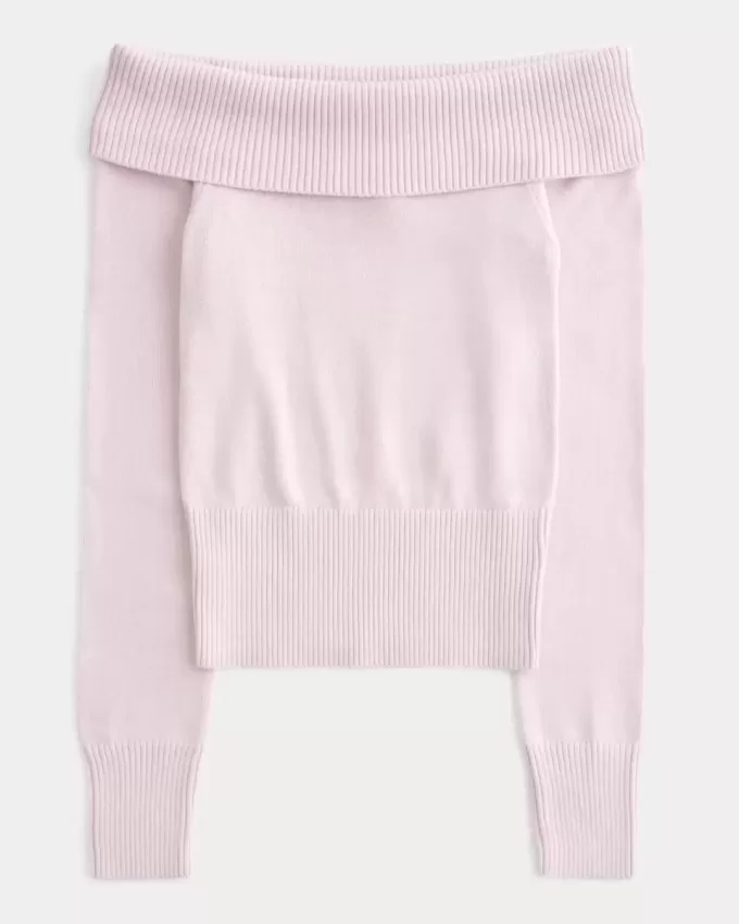 Schulterfreier Pullover Schulterfreier Pullover