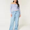 Schulterfreier Zopfmusterpullover Schulterfreier Zopfmusterpullover