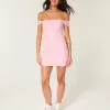 Schulterfreies, figurbetontes Netzkleid Schulterfreies, figurbetontes Netzkleid