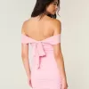Schulterfreies, figurbetontes Netzkleid Schulterfreies, figurbetontes Netzkleid