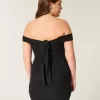 Schulterfreies, figurbetontes Netzkleid Schulterfreies, figurbetontes Netzkleid