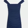 Schulterfreies, figurbetontes Netzkleid Schulterfreies, figurbetontes Netzkleid