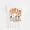 Schulterfreies Grafik-T-Shirt der University of Texas at Austin Longhorns