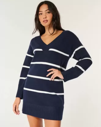 Schulterfreies Jersey-Sweatkleid