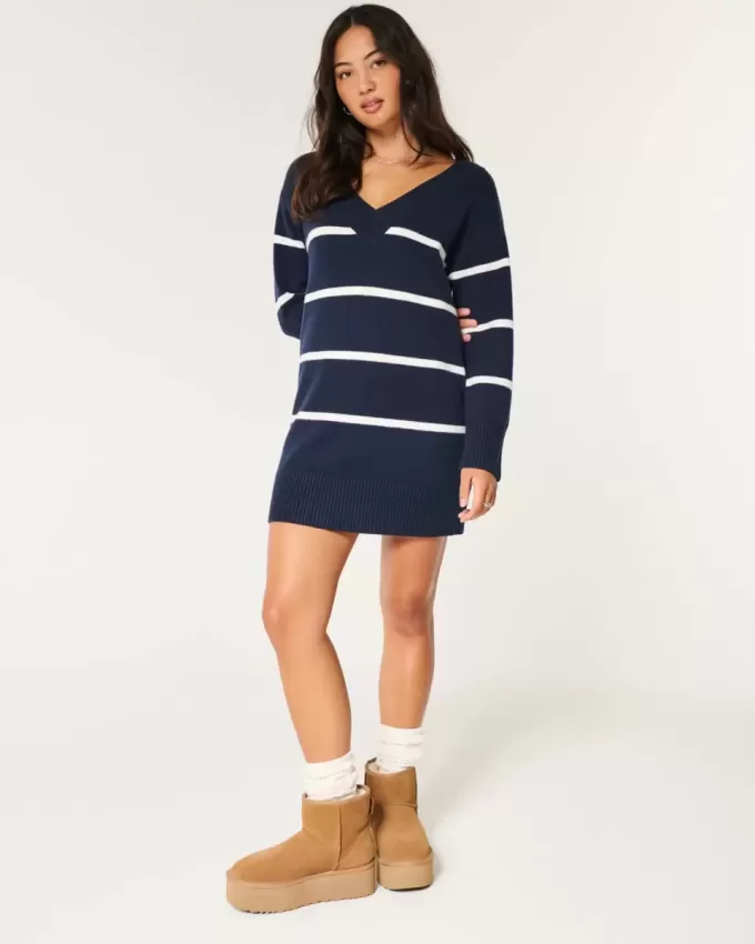 Schulterfreies Jersey-Sweatkleid Schulterfreies Jersey-Sweatkleid