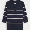 Schulterfreies Jersey-Sweatkleid Schulterfreies Jersey-Sweatkleid