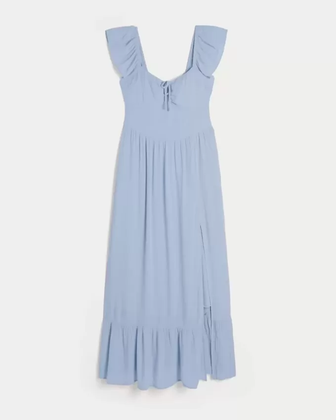 Schulterfreies Maxikleid