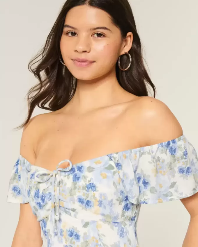 Schulterfreies Maxikleid Schulterfreies Maxikleid