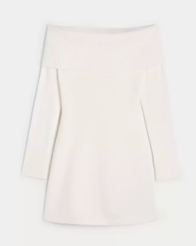 Schulterfreies Skater-Pulloverkleid Schulterfreies Skater-Pulloverkleid