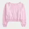 Schulterfreies Sweatshirt mit Bindeband Schulterfreies Sweatshirt mit Bindeband
