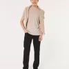 Schwarze Bootcut-Jeans