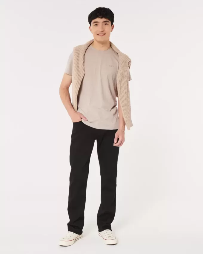 Schwarze Bootcut-Jeans