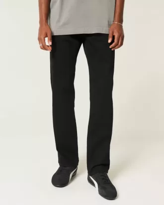 Schwarze Straight Jeans ohne Verblassen