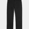 Schwarze Straight Jeans ohne Verblassen Schwarze Straight Jeans ohne Verblassen