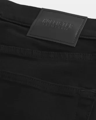 Schwarze, verblassungsfreie Super Skinny Jeans
