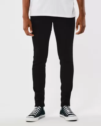 Schwarze, verblassungsfreie Super Skinny Jeans