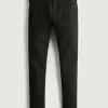 Schwarze, verblassungsfreie Super Skinny Jeans