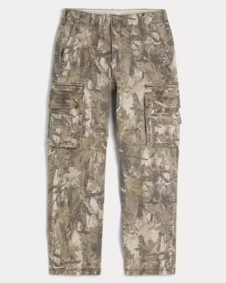 Schwere, lockere Cargohose mit Camouflage-Muster