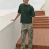 Schwere, lockere Cargohose mit Camouflage-Muster Schwere, lockere Cargohose mit Camouflage-Muster