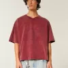 Schweres Baggy Crop Varsity Football-T-Shirt mit Grafik Schweres Baggy Crop Varsity Football-T-Shirt mit Grafik
