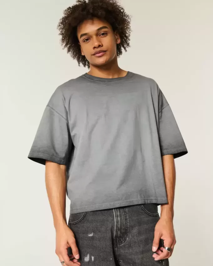 Schweres Rundhals-T-Shirt Schweres Rundhals-T-Shirt