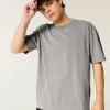 Schweres, verwaschenes T-Shirt mit Rundhalsausschnitt Schweres, verwaschenes T-Shirt mit Rundhalsausschnitt