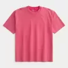 Schweres, verwaschenes T-Shirt mit Rundhalsausschnitt Schweres, verwaschenes T-Shirt mit Rundhalsausschnitt